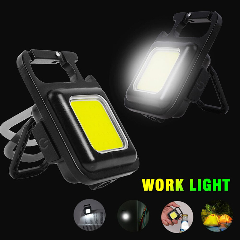 Keychain Flashlight - 1800LM Mini COB Keychain LED Flashlight