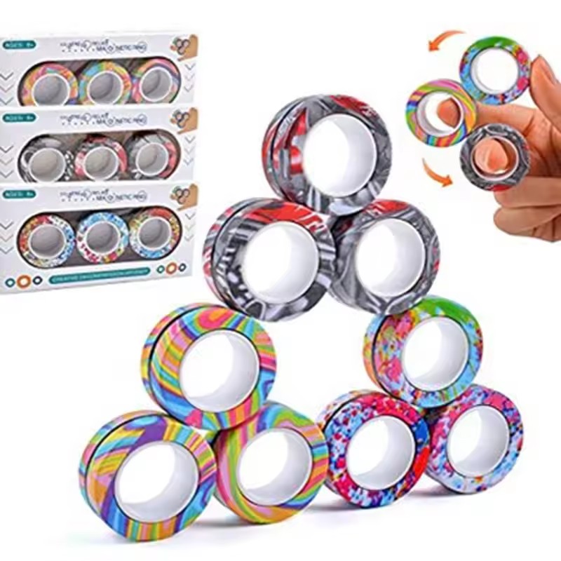 3PCS Fingertip Magnetic Rings  - đánh giá và giá Fidget Spinner Bearing