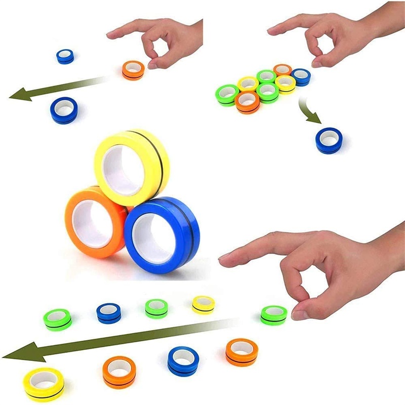 3PCS Fingertip Magnetic Rings  - đánh giá và giá Fidget Spinner Bearing
