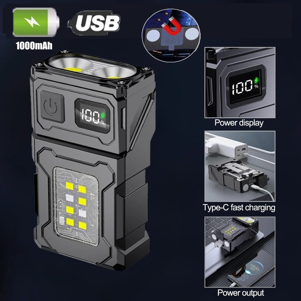 180° Rotatable LED Flashlight  - đánh giá và giá Keychain Flashlight