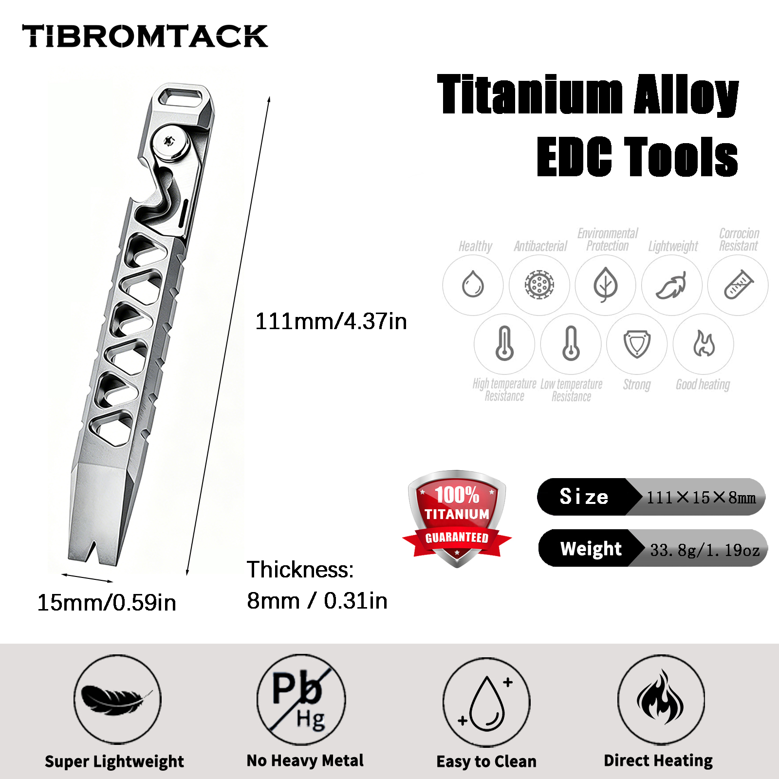 TIBROMTACK Titanium Multi-Func - đánh giá và giá Edc Carry Pocket