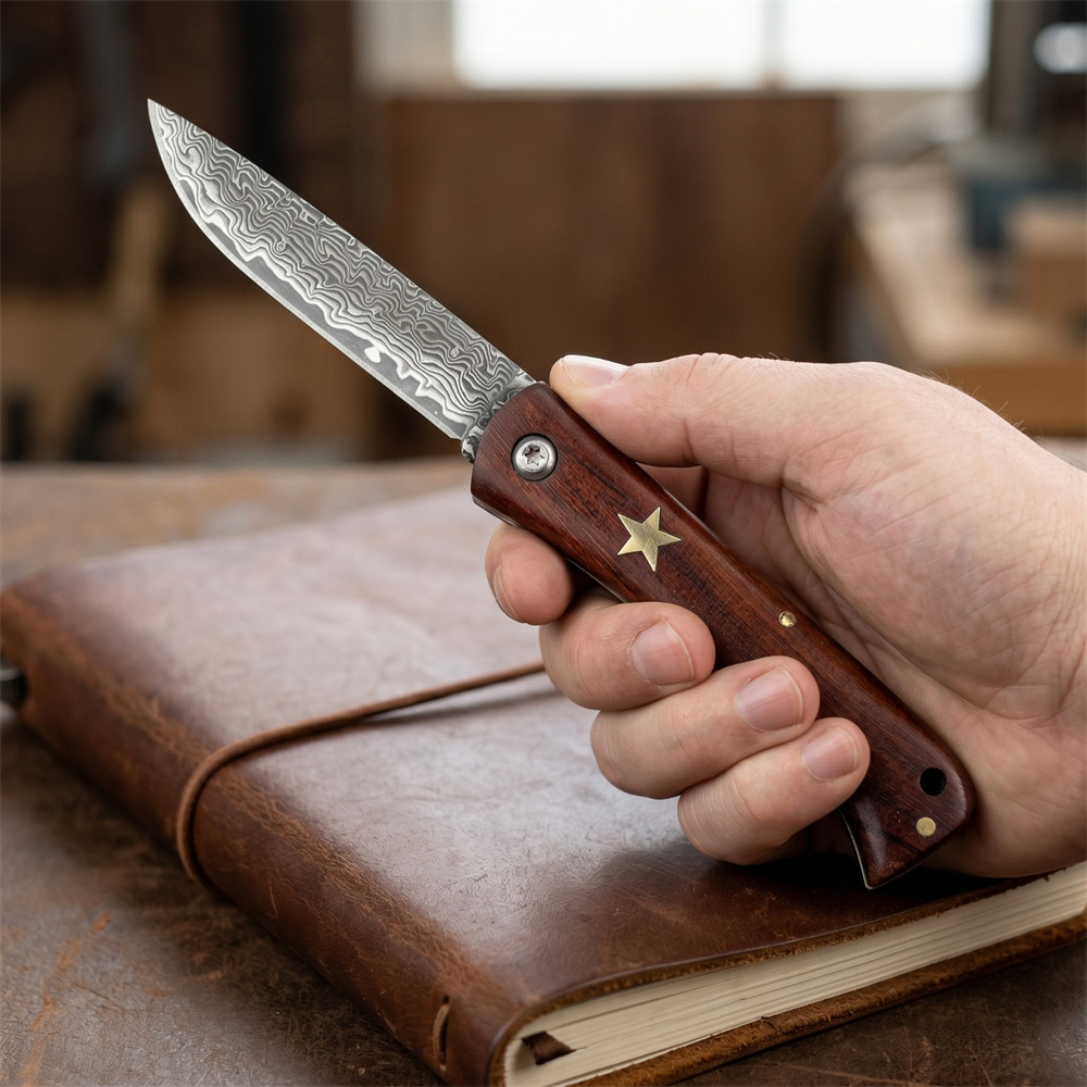 Compact Outdoor Survival Damas - đánh giá và giá Edc Fixed Blade Deep Carry
